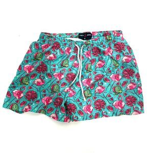 Porto Mare neon flamingo swim trunks